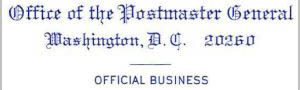 Type OPMG-2 Postmaster General corner card Type OPMG-2 Postmaster General corner card