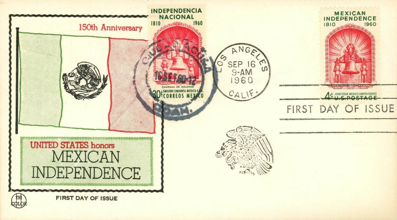 U.S. Scott #1157 + (joint issue w/Mexico) - Beck Tri-Color U.S. Scott #1157 + (joint issue w/Mexico) - Beck Tri-Color