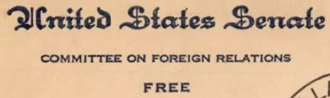 United States Senate / Committee on Foreign Relations / Free (Corner Card) United States Senate / Committee on Foreign Relations / Free (Corner Card)