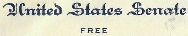 United States Senate / Free (Corner Card) -- Click to display a cover United States Senate / Free (Corner Card) -- Click to display a cover