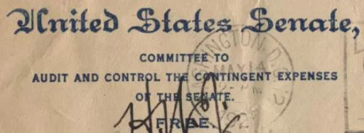 United States Senate / Audit and Control of Contingent Expenses / of the Senate / Free (Corner Card) United States Senate / Audit and Control of Contingent Expenses / of the Senate / Free (Corner Card)
