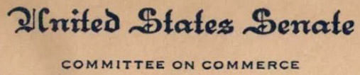 United States Senate / Committee on Commerce (Corner Card) United States Senate / Committee on Commerce (Corner Card)