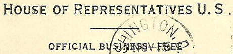 Congress of the United States / House of Representatives (Corner Card) Congress of the United States / House of Representatives (Corner Card)