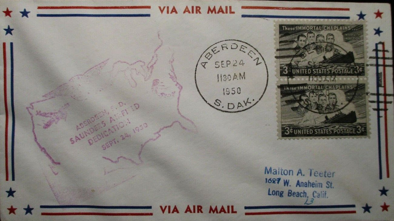 Air Mail Bordered General Purpose cachet GP#Border18a on Event cover Air Mail Bordered General Purpose cachet GP#Border18a on Event cover