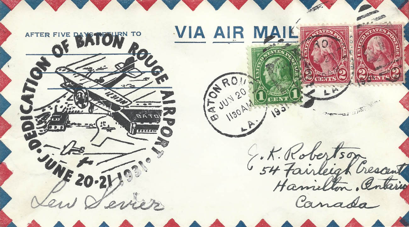 Air Mail Bordered General Purpose cachet GP#Border25 on Event cover Air Mail Bordered General Purpose cachet GP#Border25 on Event cover