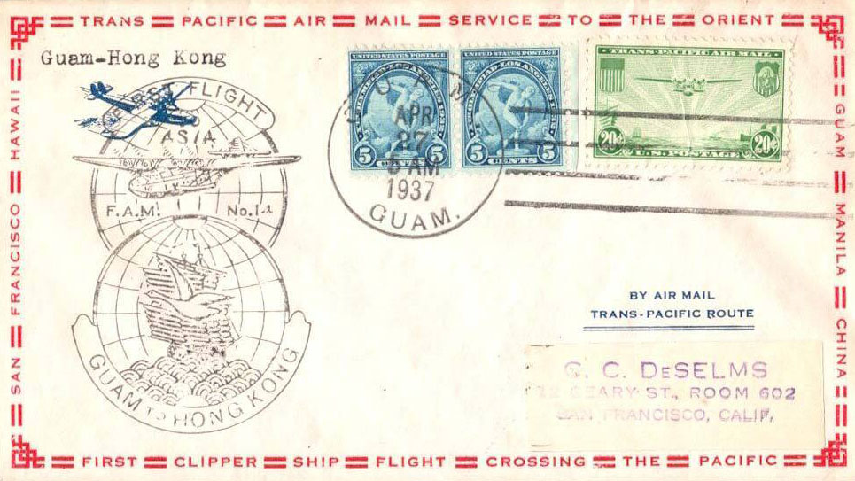 Air Mail Bordered General Purpose cachet GP#Border29 on Event cover Air Mail Bordered General Purpose cachet GP#Border29 on Event cover