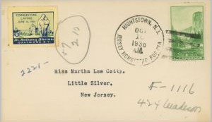 Monmouth County Philatelic Society, 10-23-1936 Meeting