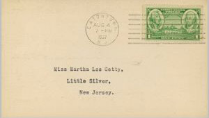 Monmouth County Philatelic Society, 8-13-1937 Meeting