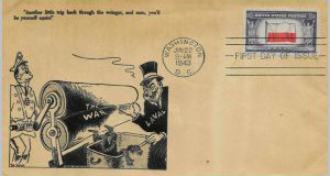 Dr. Seuss Political Cartoon add-on on Scott #909 Dr. Seuss Political Cartoon add-on on Scott #090