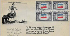 Dr. Seuss Political Cartoon add-on on Scott #917 Dr. Seuss Political Cartoon add-on on Scott #917