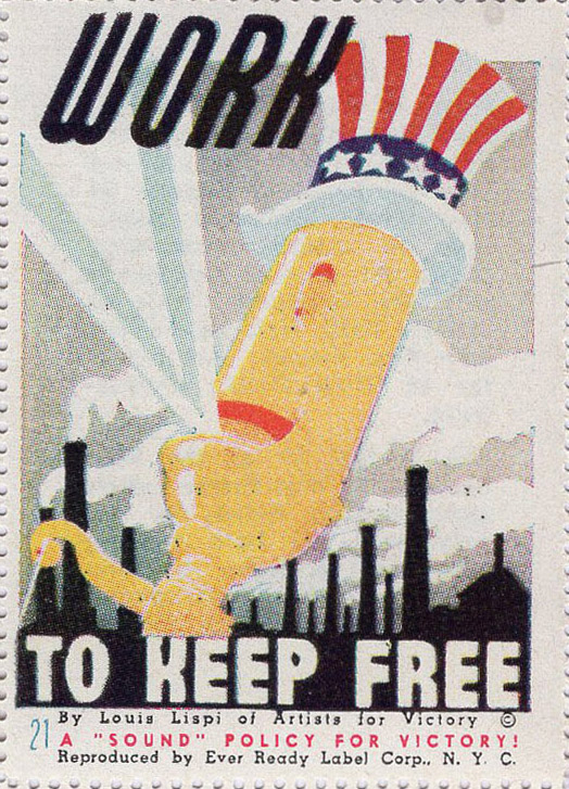 Artists for Victory, WW II Patriotic, Sherman 2nd ed. #10371, A4V #21 front Artists for Victory, WW II Patriotic, Sherman 2nd ed. #10371, A4V #21 front
