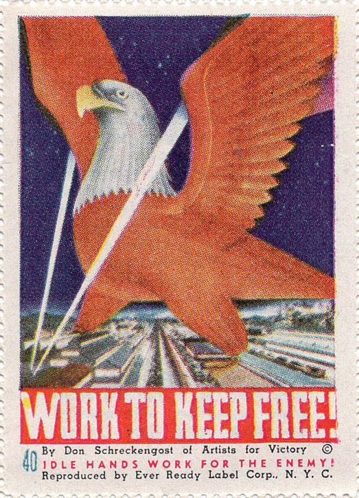 Artists for Victory, WW II Patriotic, Sherman 2nd ed. #10377, A4V #40 front Artists for Victory, WW II Patriotic, Sherman 2nd ed. #10377, A4V #40 front