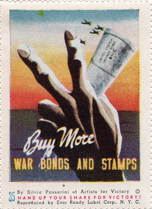 Artists for Victory, WW II Patriotic, Sherman 2nd ed. #1211, A4V #35 front Artists for Victory, WW II Patriotic, Sherman 2nd ed. #1211, A4V #35 front