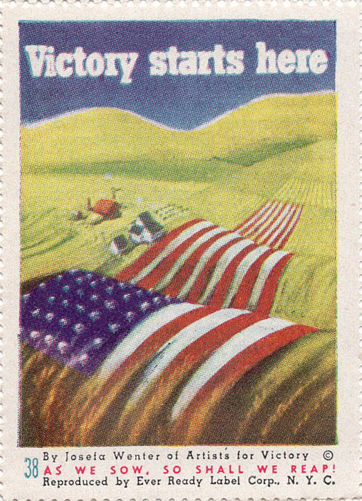 Artists for Victory, WW II Patriotic, Sherman 2nd ed. #9616, A4V #38 front Artists for Victory, WW II Patriotic, Sherman 2nd ed. #9616, A4V #38 front