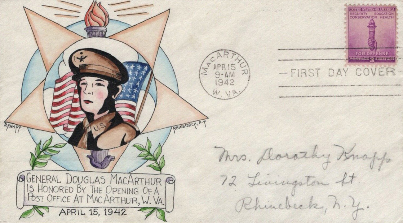 New Post Office Dedication 4-15-1942 #79b - Dorothy W. Knapp, MacArthur Post Office 2 New Post Office Dedication 4-15-1942 #79b - Dorothy W. Knapp, MacArthur Post Office 2