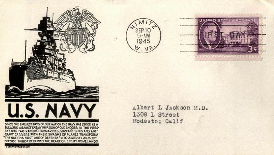 New Post Office Dedication 9-10-1945 #B2 - Anderson, Mellone #935-4 New Post Office Dedication 9-10-1945 #B2 - Anderson, Mellone #935-4