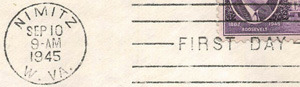 New Post Office Dedication 4-15-1942 Machine Cancel