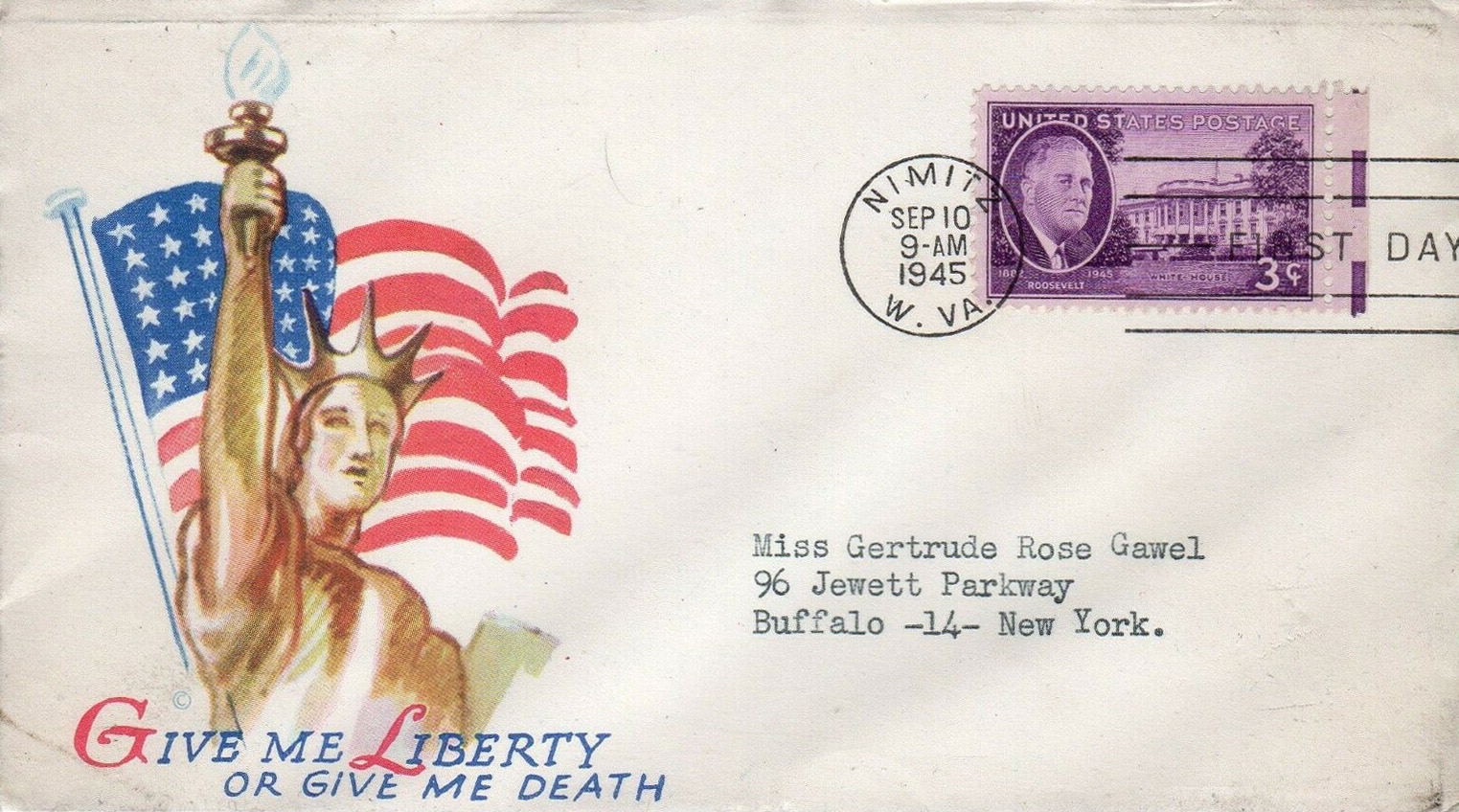 New Post Office Dedication 9-10-1945 #E1 - Minkus, Monty #JM-0.3 New Post Office Dedication 9-10-1945 #E1 - Minkus, Monty #JM-0.3