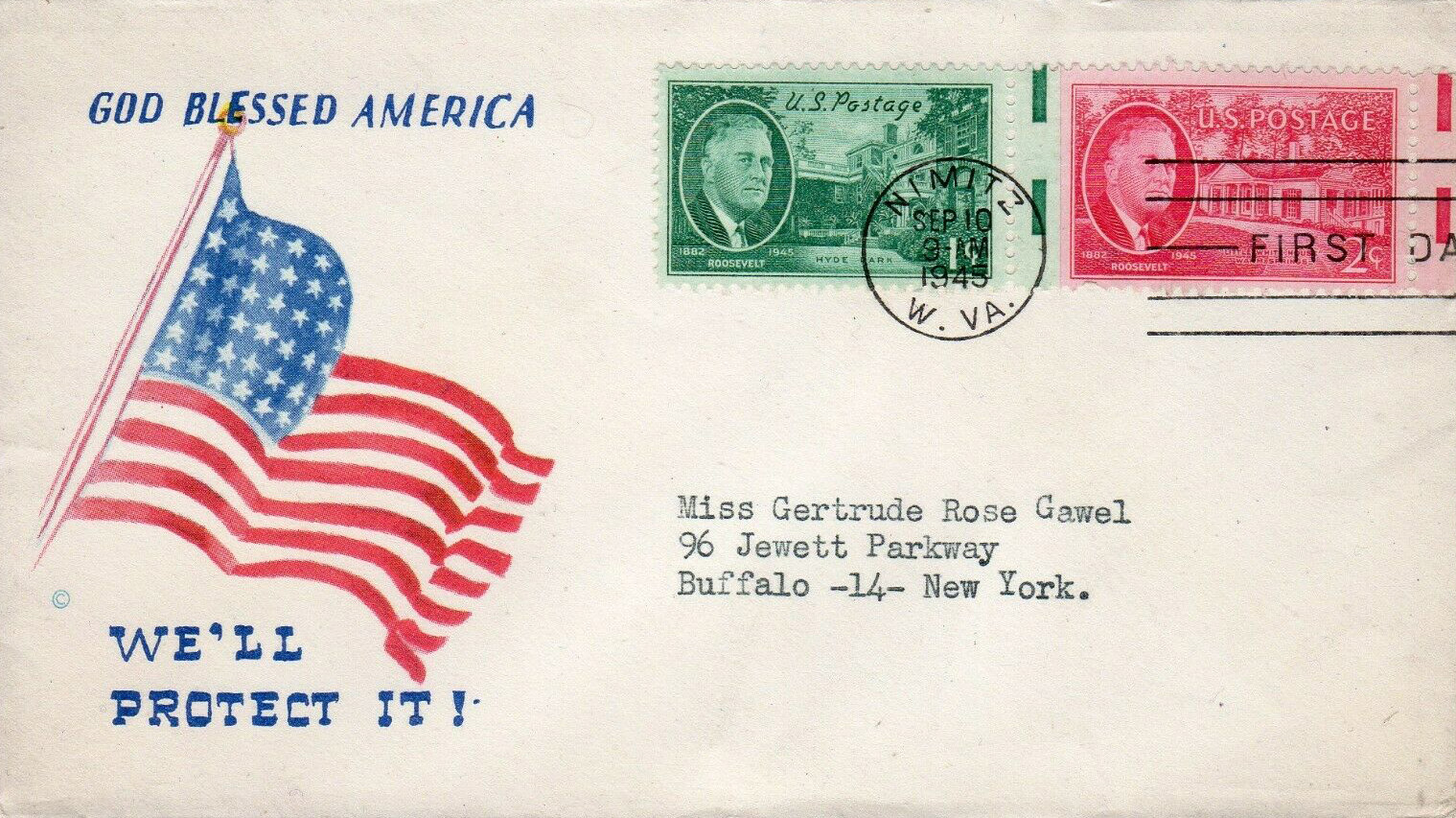 New Post Office Dedication 9-10-1945 #E2 - Minkus, Monty #JM-0.6 New Post Office Dedication 9-10-1945 #E2 - Minkus, Monty #JM-0.6
