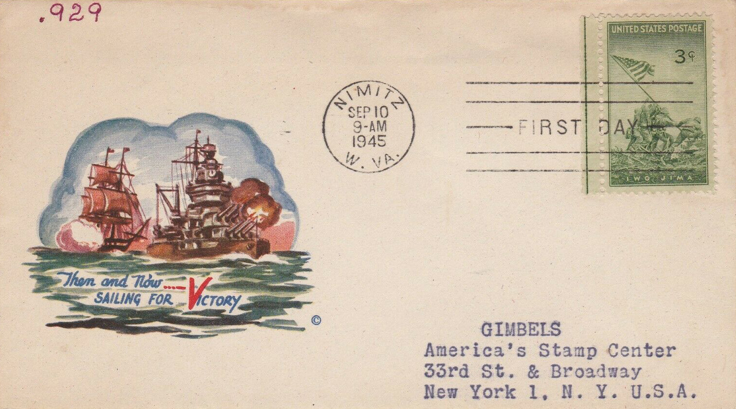 New Post Office Dedication 9-10-1945 #E5 - Minkus, Monty #JM-2.8 New Post Office Dedication 9-10-1945 #E5 - Minkus, Monty #JM-2.8