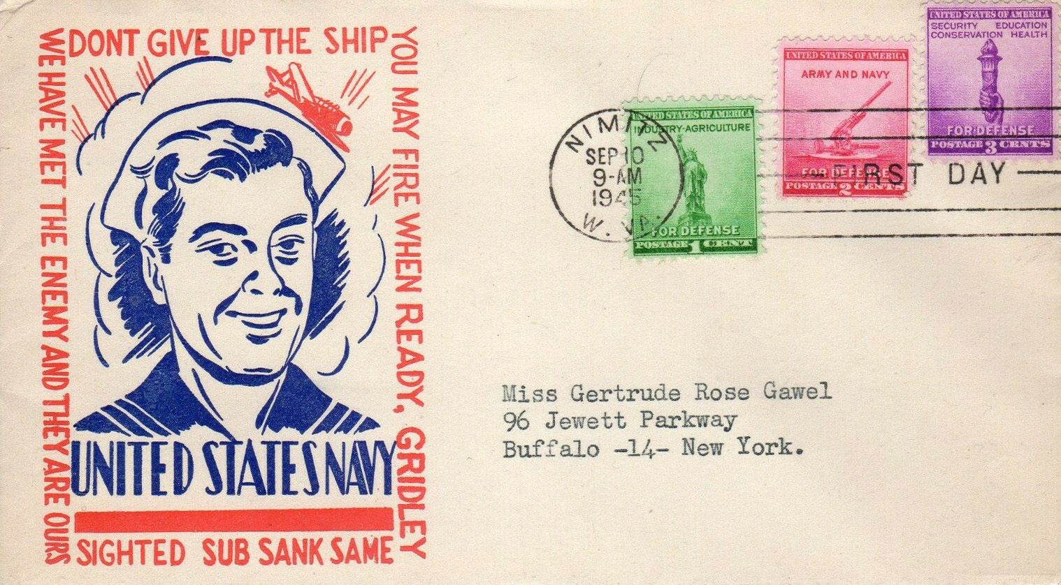 New Post Office Dedication 9-10-1945 # - Cachet Craft New Post Office Dedication 9-10-1945 # - Cachet Craft