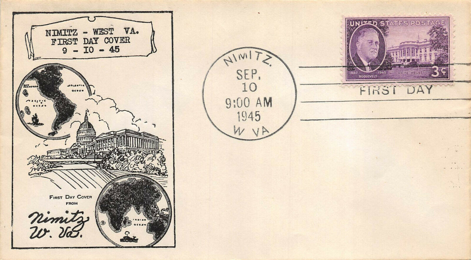 New Post Office Dedication 9-10-1945 #L - Trail Blazers New Post Office Dedication 9-10-1945 #L - Trail Blazers