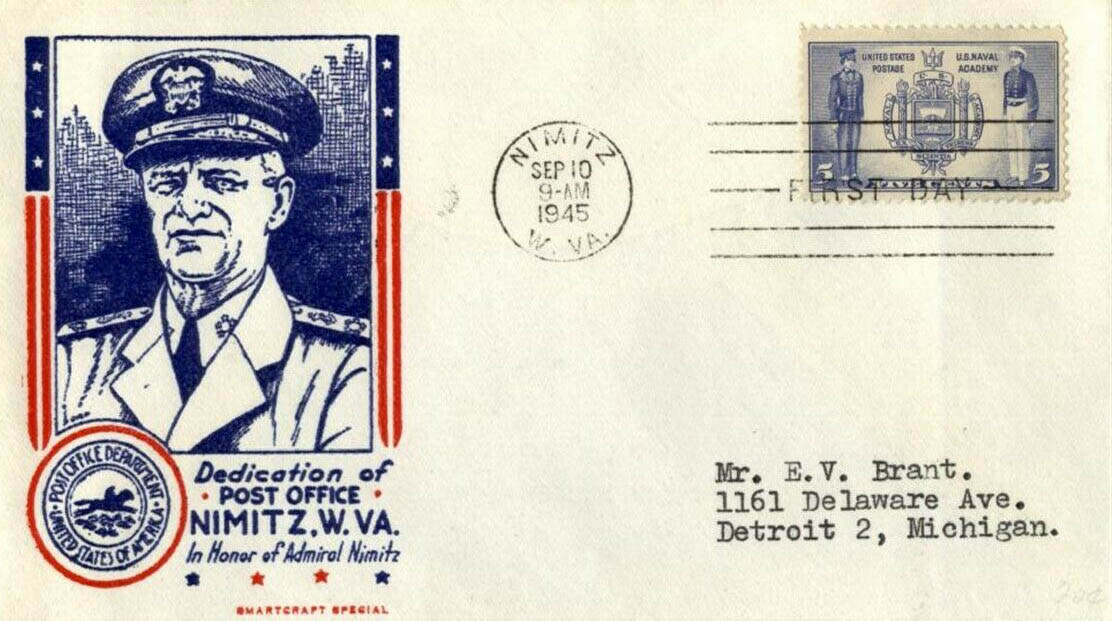 New Post Office Dedication 9-10-1945 #N2, S2#1778 - Smartcraft New Post Office Dedication 9-10-1945 #N2, S2#1778 - Smartcraft