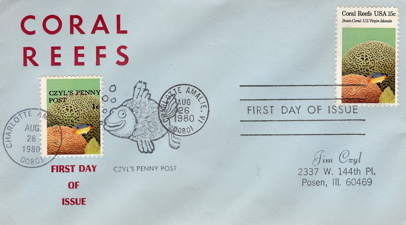U.S. Scott #1827-1830 -- Czyl's Penny Post (Jim Czyl) U.S. Scott #1827-1830 -- Czyl's Penny Post (Jim Czyl)