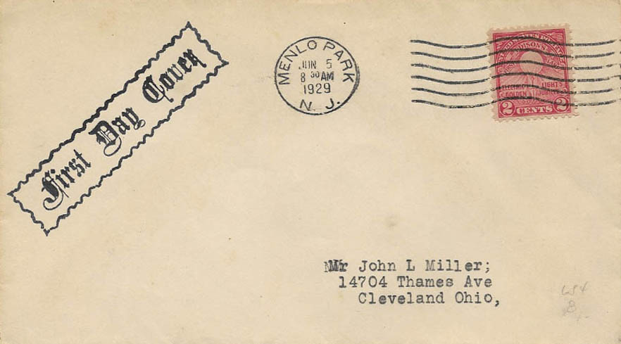 General Purpose cachet GP#FDC19 on U.S. Scott #654 - unknown General Purpose cachet GP#FDC19 on U.S. Scott #654 - unknown