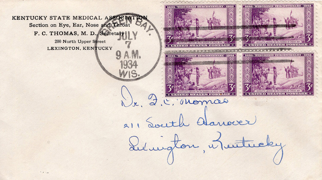 U.S. Scott #739-CC13-NIP - Kentucky State Medical Association, Lexington, KY (Corner Card) U.S. Scott #739-CC13-NIP - Kentucky State Medical Association, Lexington, KY (Corner Card)