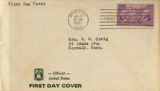 General Purpose cachet GP#FDC12c on U.S. Scott #795-GP10 - unknown General Purpose cachet GP#FDC12c on U.S. Scott #795-GP10 - unknown