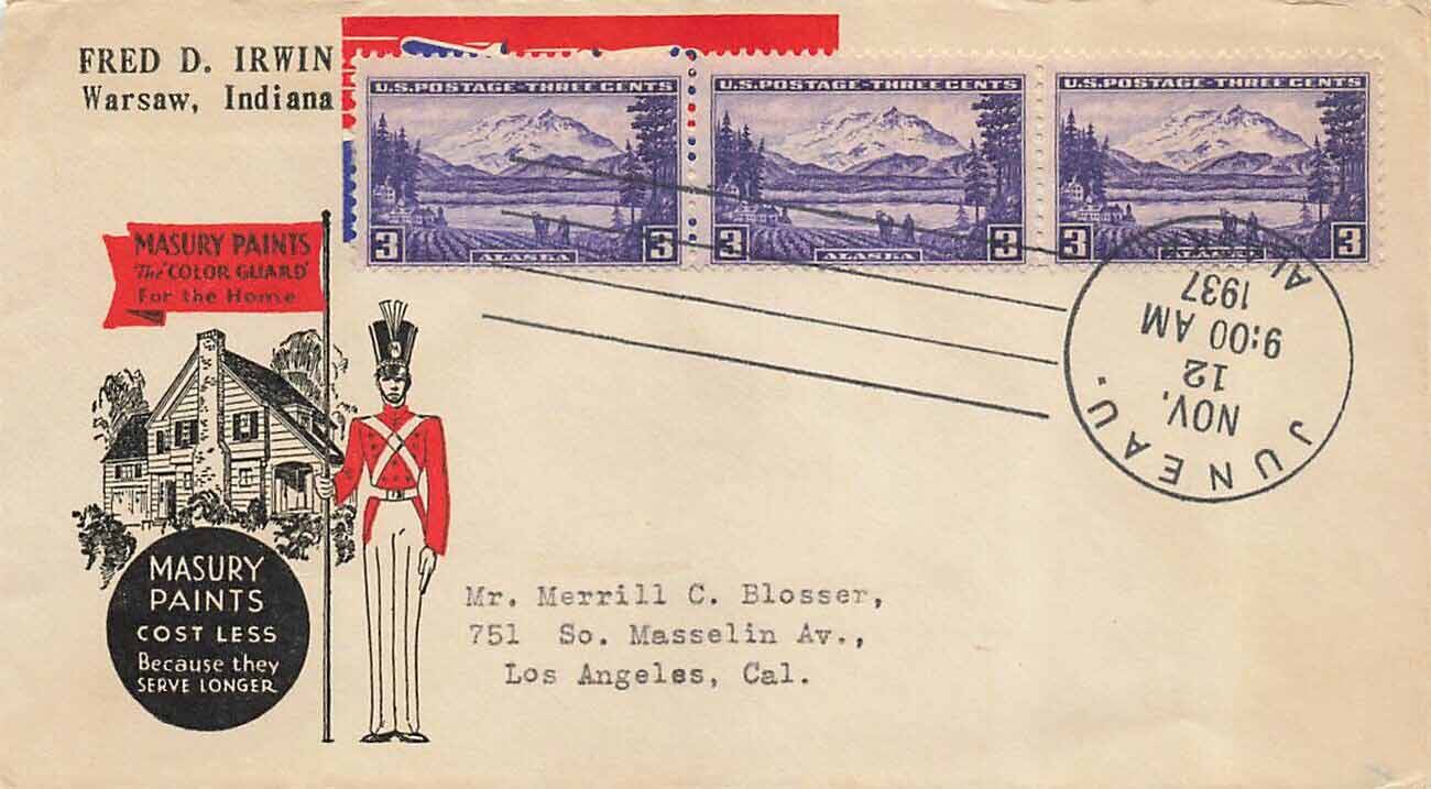 U.S. Scott #800-CC15-NIP - Masury Paints (Corner Card) U.S. Scott #800-CC15-NIP - Masury Paints (Corner Card)