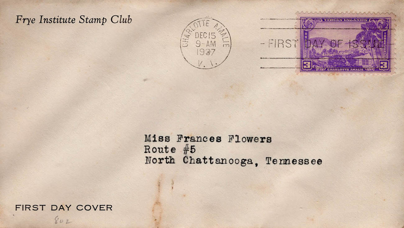 U.S. Scott #802-CC5h-NIP - Frye Institute Stamp Club, (San Diego, CA?) (Corner Card) U.S. Scott #802-CC5h-NIP - Frye Institute Stamp Club, (San Diego, CA?) (Corner Card)