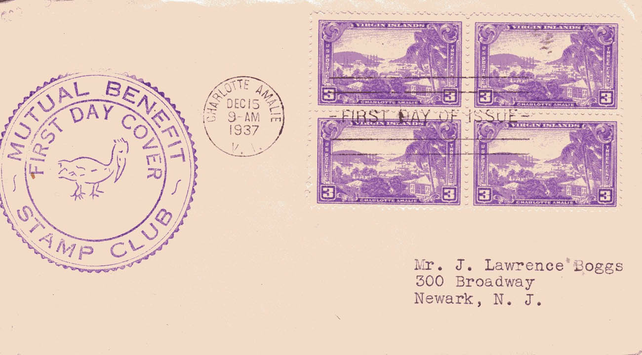 General Purpose cachet GP#FDC1 on U.S. Scott #802 -- Mutual Benefit Stamp Club General Purpose cachet GP#FDC1 on U.S. Scott #802 -- Mutual Benefit Stamp Club