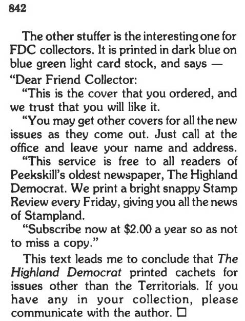 U.S. Scott #802-39 - Highland Democrat Stamp Review U.S. Scott #802-39 - Highland Democrat Stamp Review