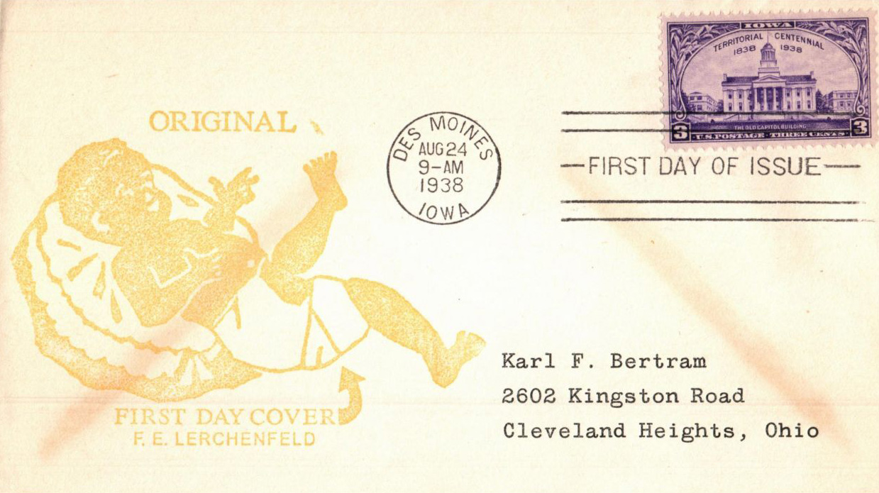 General Purpose cachet GP#FDC9-1 on U.S. Scott #838-gp4a-NIP - Frank E. Lerchenfeld General Purpose cachet GP#FDC9-1 on U.S. Scott #838-gp4a-NIP - Frank E. Lerchenfeld