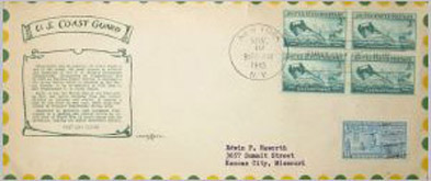 U.S. Scott #936-32 on #10 envelope - Pent Arts U.S. Scott #936-32 on #10 envelope - Pent Arts