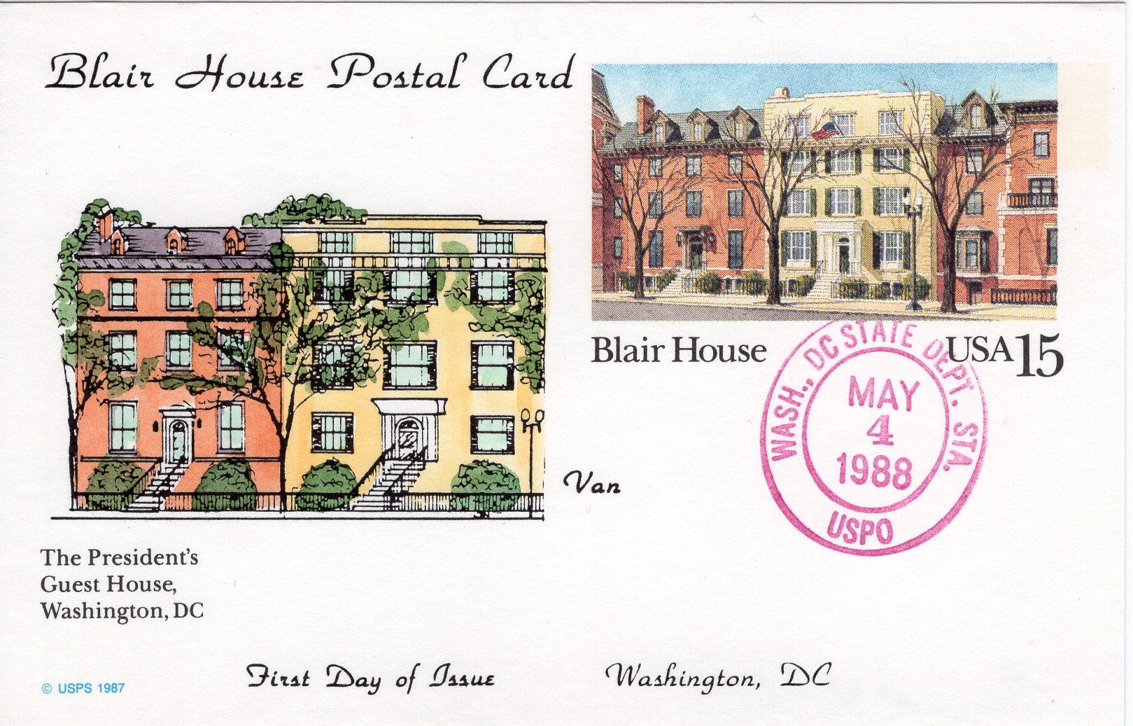George R. Van Natta on U.S. Scott #UX121 FDC George R. Van Natta on U.S. Scott #UX121 FDC