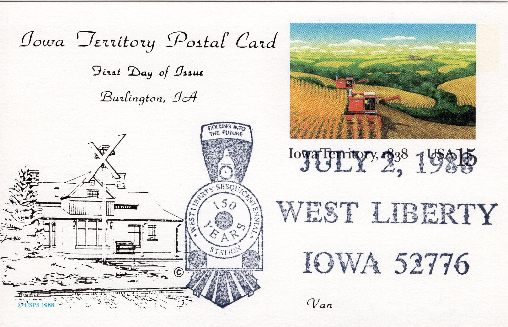 George R. Van Natta on U.S. Scott #UX123 FDC George R. Van Natta on U.S. Scott #UX123 FDC