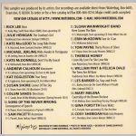 Waterbug Records:
1998, On the Roam, jacket back scan