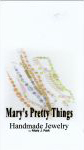 Mary's Pretty Things necklace & earring display card scan