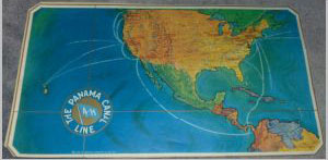 American-Hawaiian Steamship Company Routes Map Poster American-Hawaiian Steamship Company Routes Map Poster