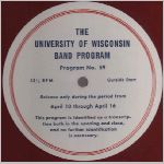 UW-Madison Records, variety #2, 16 in. Transcription Disk label scan