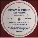 UW-Madison Records, variety #3, 16 in. Transcription Disk label scan