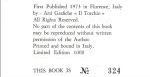 #9a04 -- Barton, 1973,
 Sassone: California: a Collection of Works, 1970-1973 (copyright page)