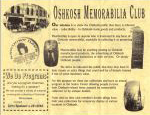 Oshkosh Memorabilia Club tri-fold brochure, side B scan